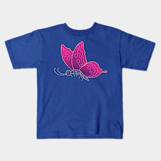 Purple Butterfly Kids T-Shirt